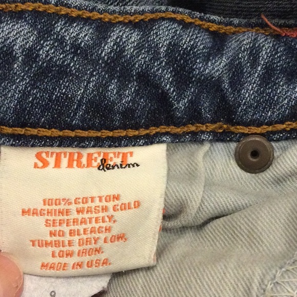 Street Denim Distressed Jeans Boot Cut Peacock Embroidered Back Flap Poc… - Picture 11 of 12